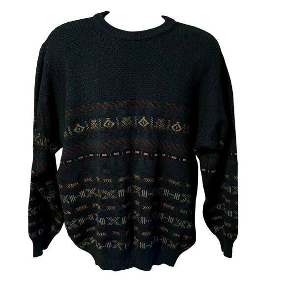 Vintage LL Bean Men’s Size L 100% Worsted Wool Sweater Ireland Y2K Crewneck - Picture 1 of 4